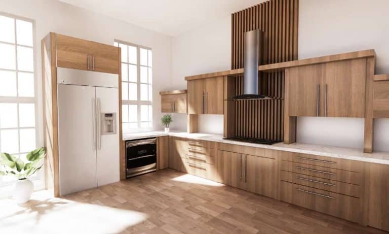 clean sticky wooden kitchen table