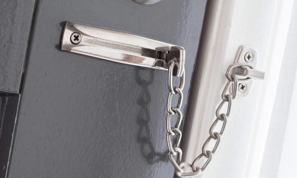 How to install a chain lock on a bedroom door